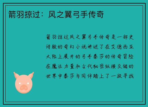 箭羽掠过：风之翼弓手传奇